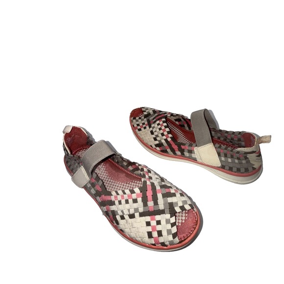 Croft & Barrow Grey Pink 8.5 Open Toe Mary Jane Shoes‎ Summer, Beachy, Vacation - Picture 1 of 12